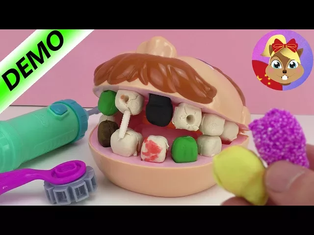 培乐多橡皮泥 蛀牙先生又来看牙齿啦~好多蛀牙,这可怎么办呢